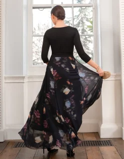 Outlet Seraphine Petunia | Floral Wrap Maternity & Nursing Maxi Dress