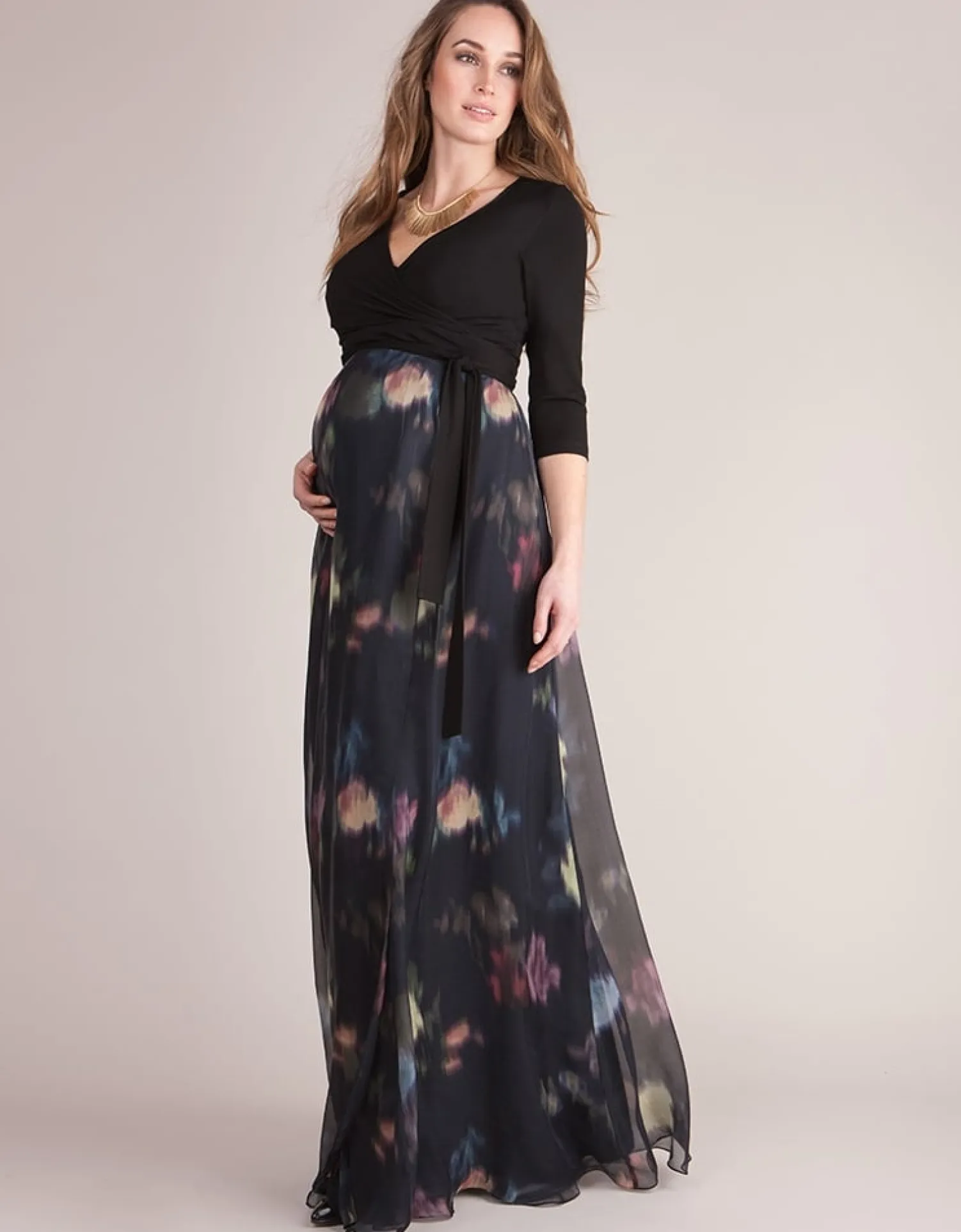 Outlet Seraphine Petunia | Floral Wrap Maternity & Nursing Maxi Dress