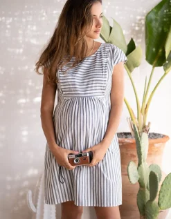 Cheap Seraphine Presley | Cotton Stripe Maternity & Nursing Dress