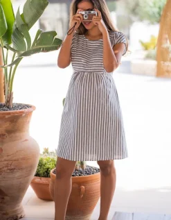 Cheap Seraphine Presley | Cotton Stripe Maternity & Nursing Dress