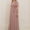 Sale Seraphine Renae | Mauve Maxi Maternity & Nursing Wrap Dress