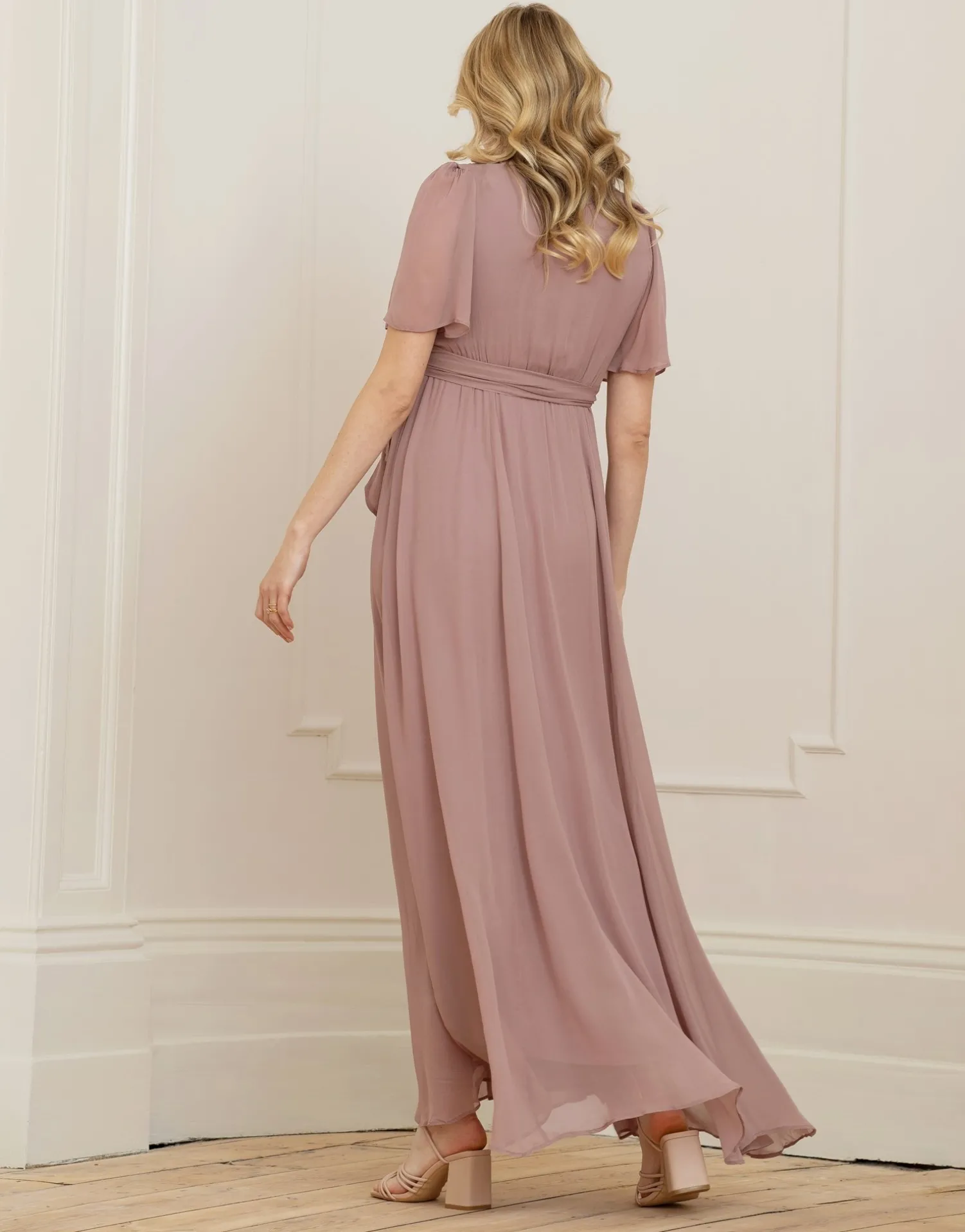 Sale Seraphine Renae | Mauve Maxi Maternity & Nursing Wrap Dress