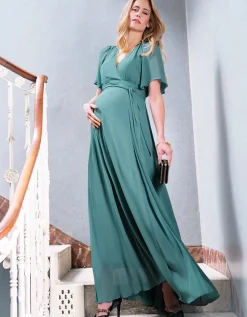 Cheap Seraphine Renae | Sage Green Maxi Maternity & Nursing Wrap Dress