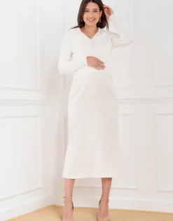 Fashion Seraphine Roma | Maternity-To-Nursing Slip Dress With Cardigan