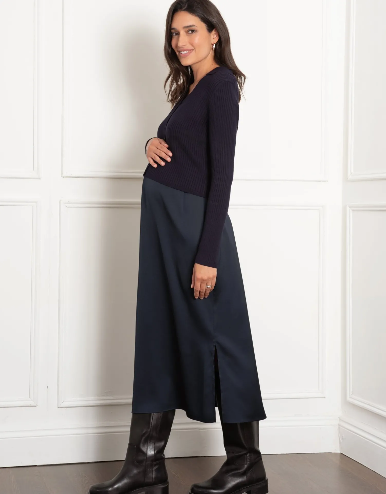 Best Seraphine Roma | Maternity-to-Nursing Slip Dress with Cardigan