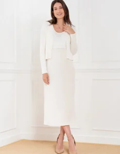 Fashion Seraphine Roma | Maternity-To-Nursing Slip Dress With Cardigan