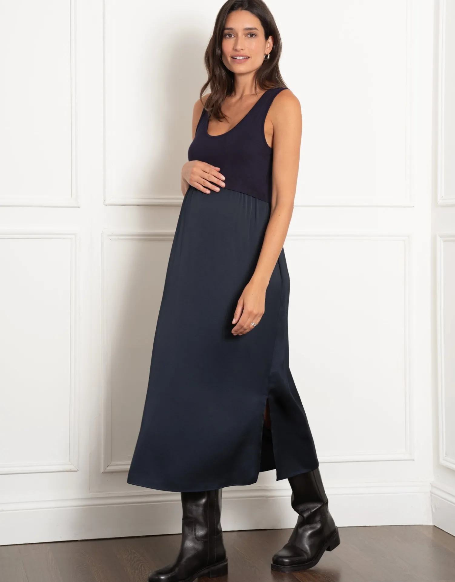 Best Seraphine Roma | Maternity-to-Nursing Slip Dress with Cardigan