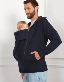 Online Seraphine Ryan | Navy Blue Men's Babywearing Hoodie