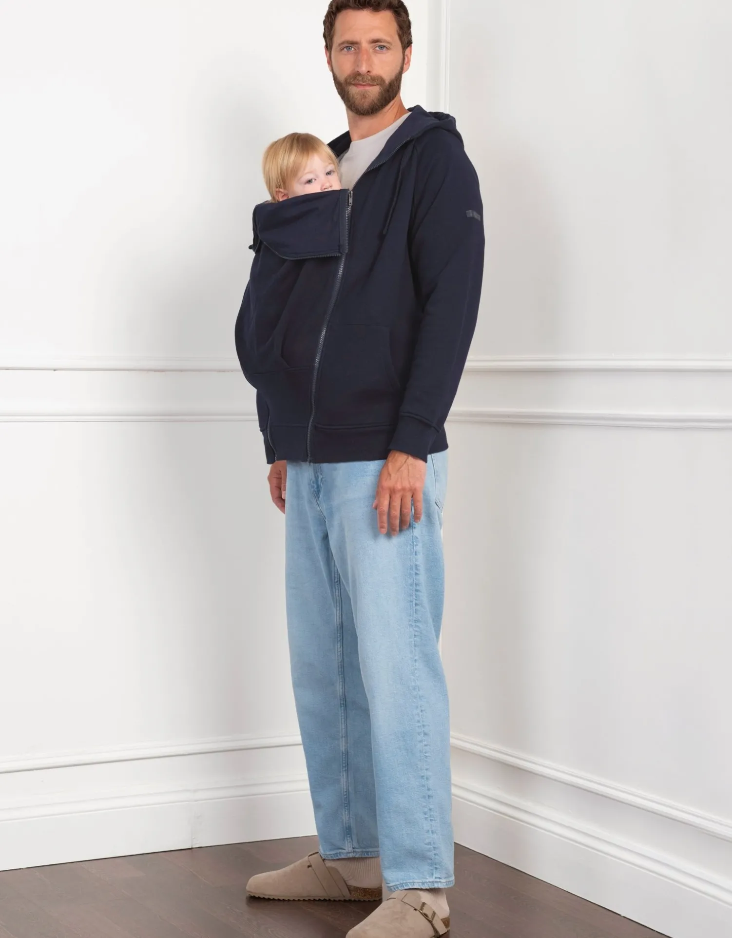 Online Seraphine Ryan | Navy Blue Men's Babywearing Hoodie