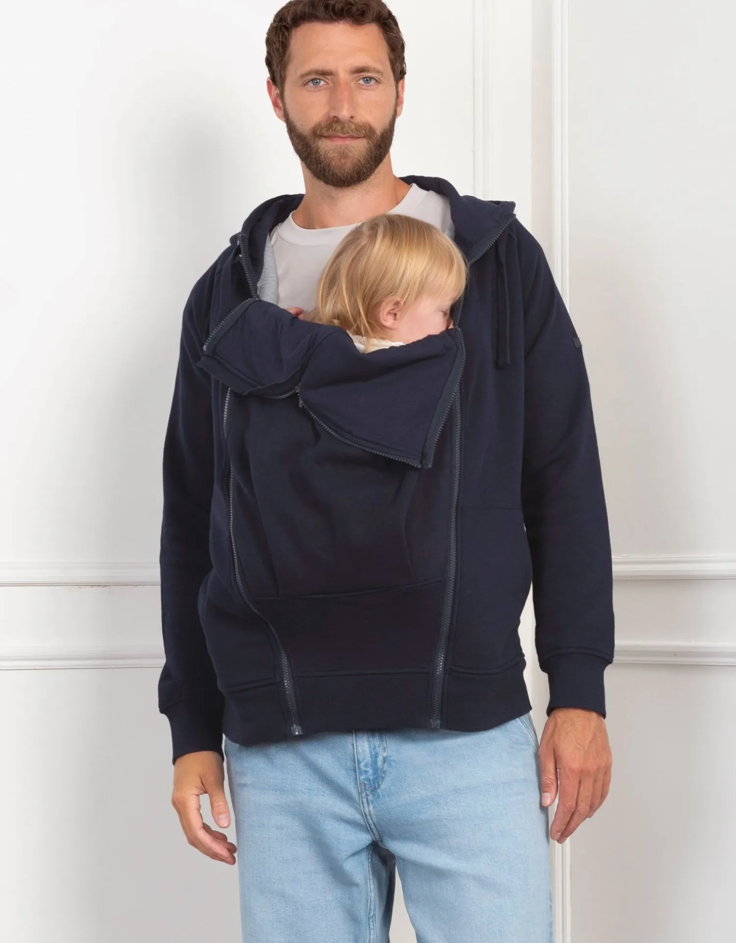 Online Seraphine Ryan | Navy Blue Men's Babywearing Hoodie