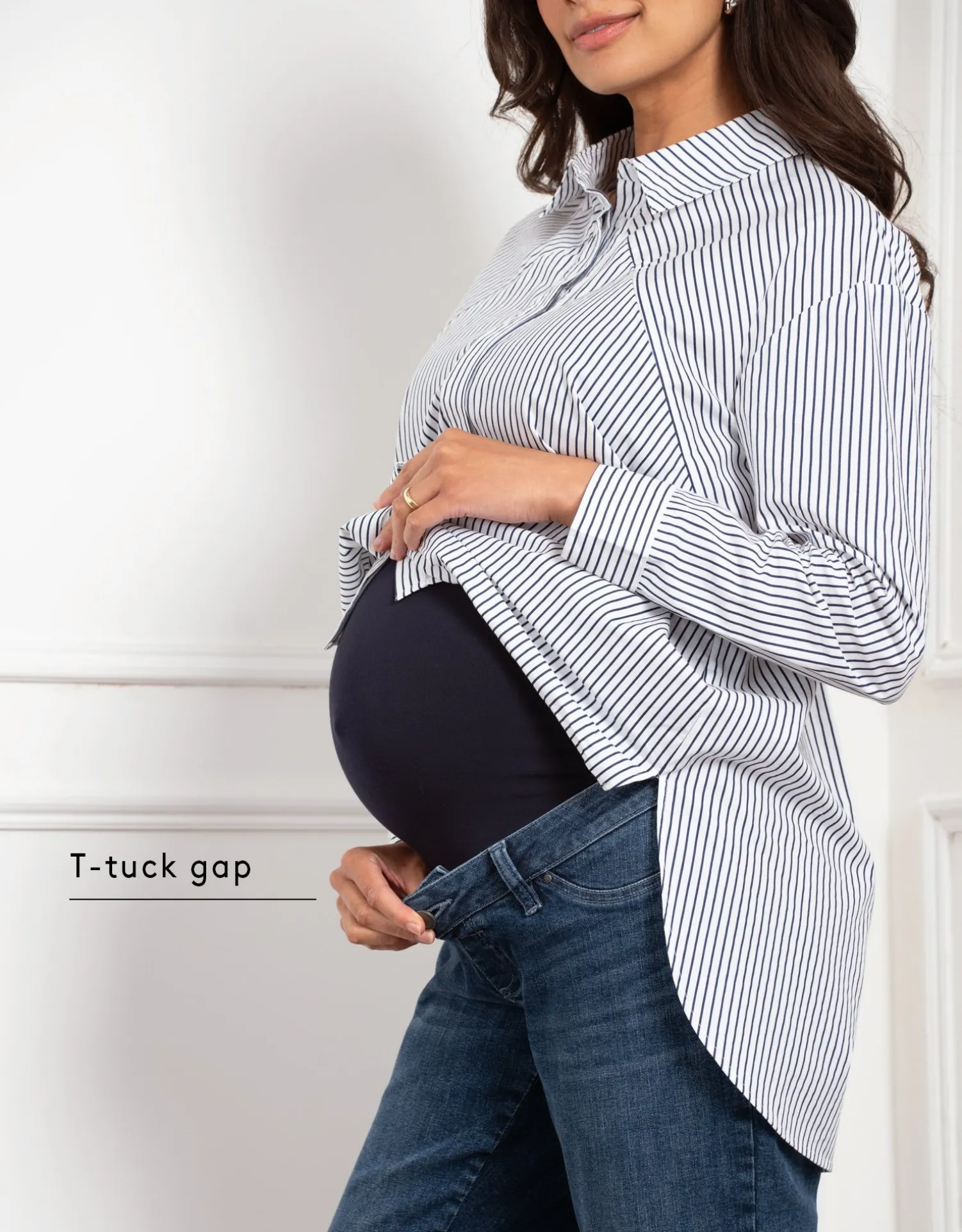 Hot Seraphine Ryder | Organic Tapered Frayed Hem Maternity Jeans