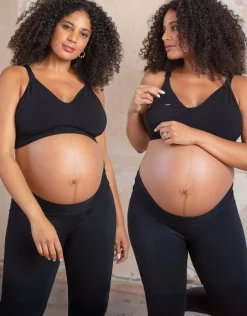 New Seraphine Samaria | Twin Pack Curve Bamboo Nursing Bras - Black