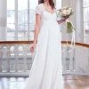 Best Sale Seraphine Santonia | Ivory Silk & Lace Maternity Wedding Gown