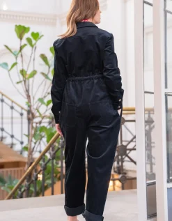 Discount Seraphine Saylor | Cotton Corduroy Black Maternity Jumpsuit
