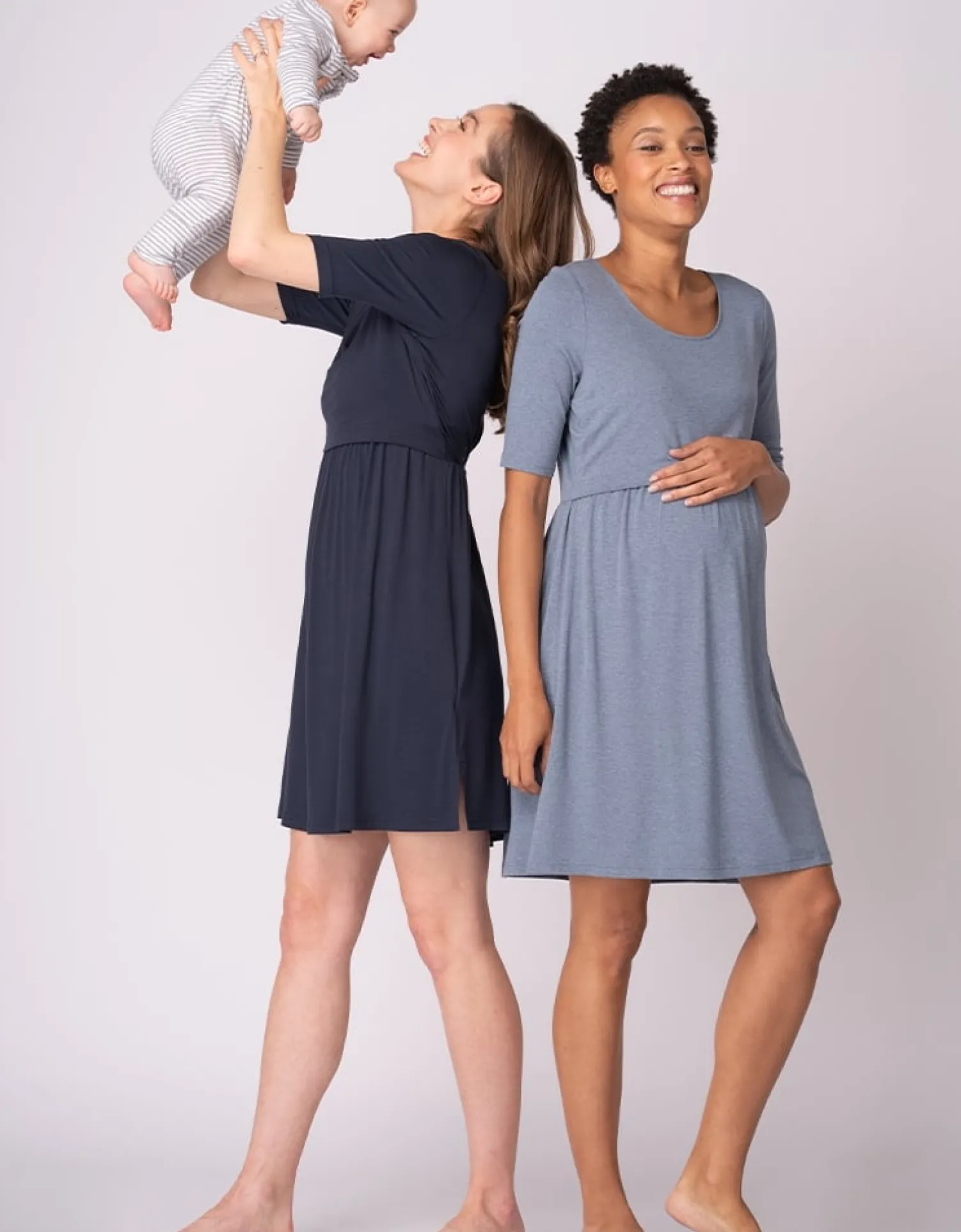Best Seraphine Sia | Stretch Jersey Maternity & Nursing Nighties u2013 Twin Pack