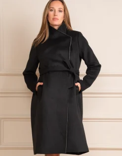 New Seraphine Sierra | Wool Blend Wrap Maternity Coat