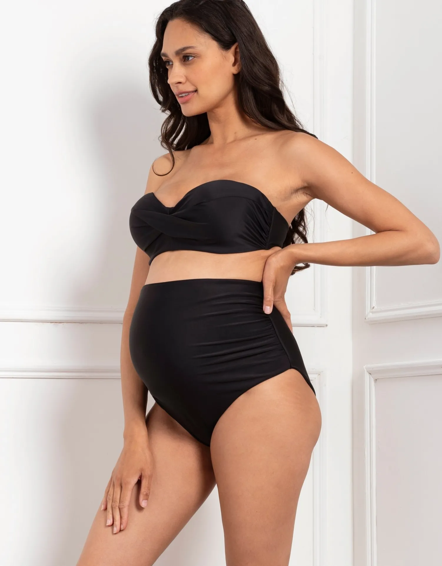 Hot Seraphine Sol | Twist Detail Maternity-To-Nursing Bikini Top