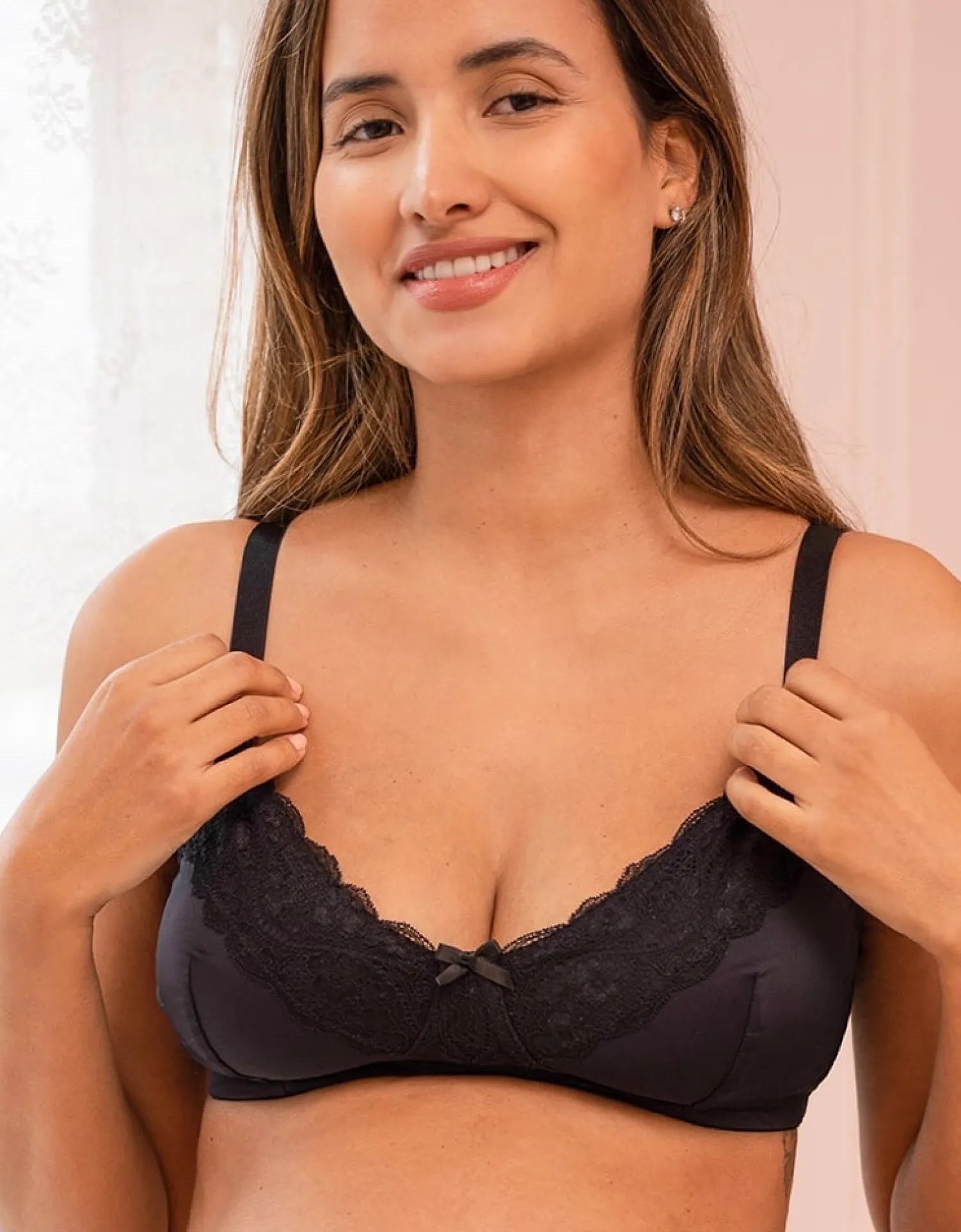 Outlet Seraphine St Tropez | Lace Trim Maternity & Nursing Bra