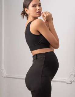 Flash Sale Seraphine Stephania | Straight Leg Black Maternity Pants