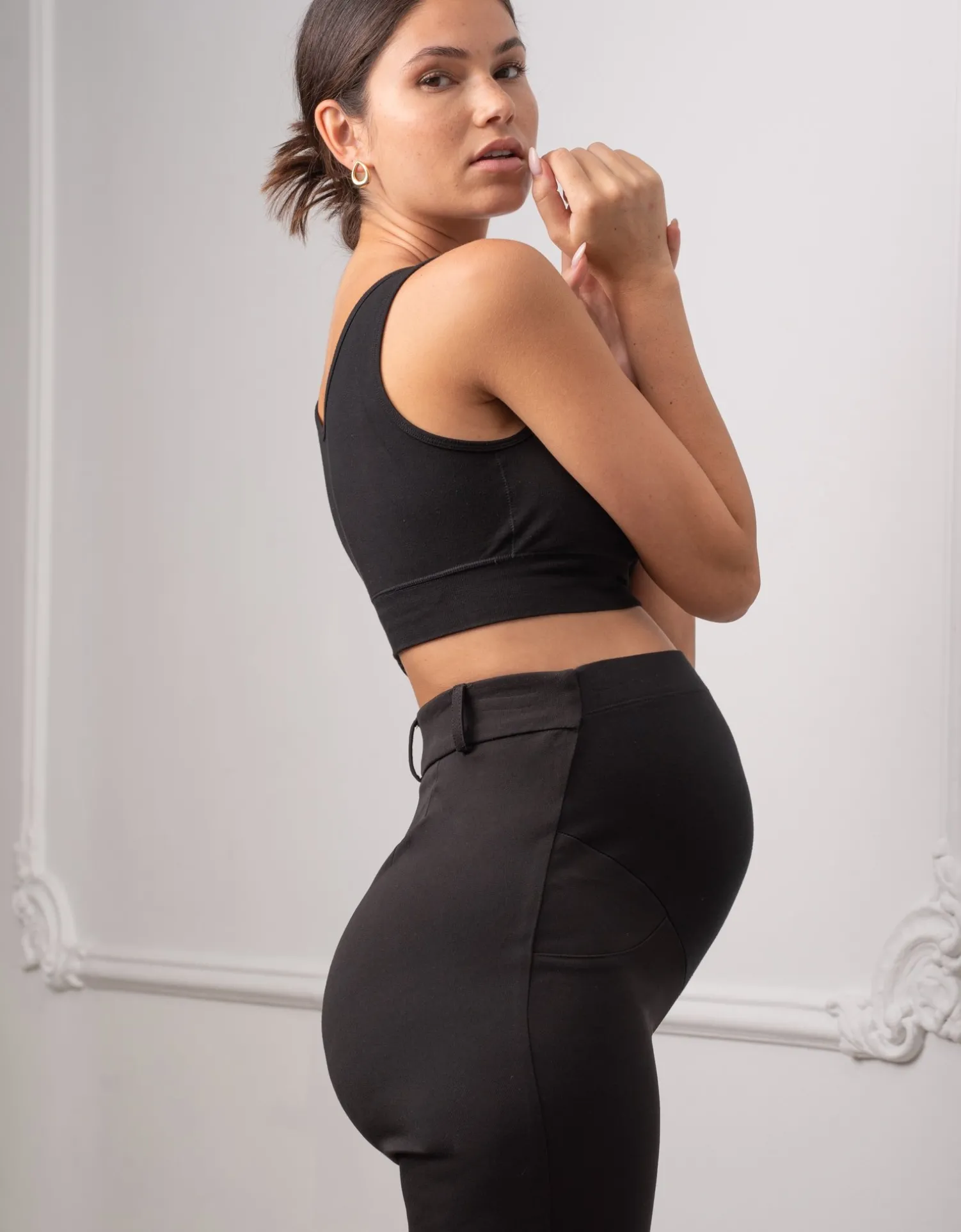 Flash Sale Seraphine Stephania | Straight Leg Black Maternity Pants
