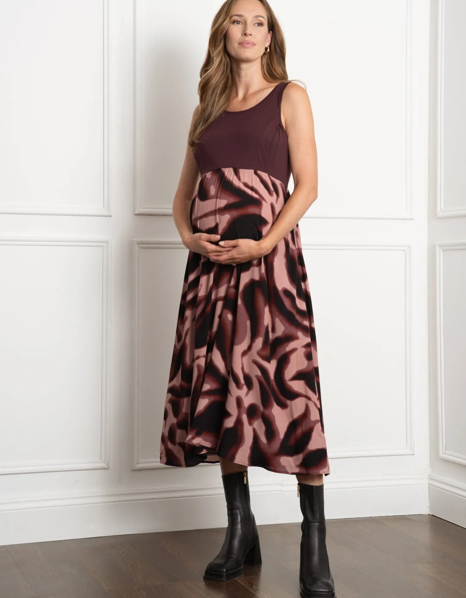 Store Seraphine Stormi | Knit Maternity & Nursing Jumper with Woven Skirt