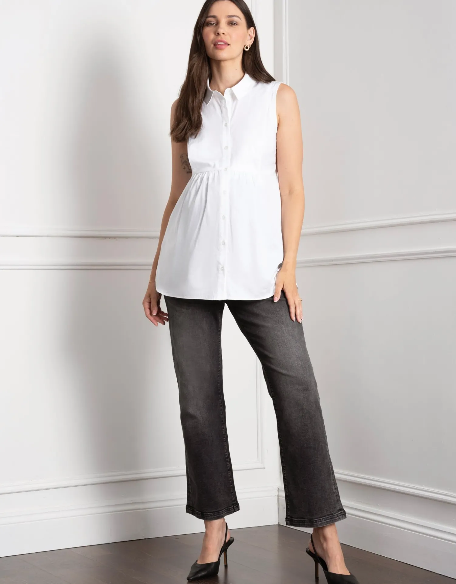 Best Seraphine Suzanna | Sleeveless Layering Maternity & Nursing Shirt