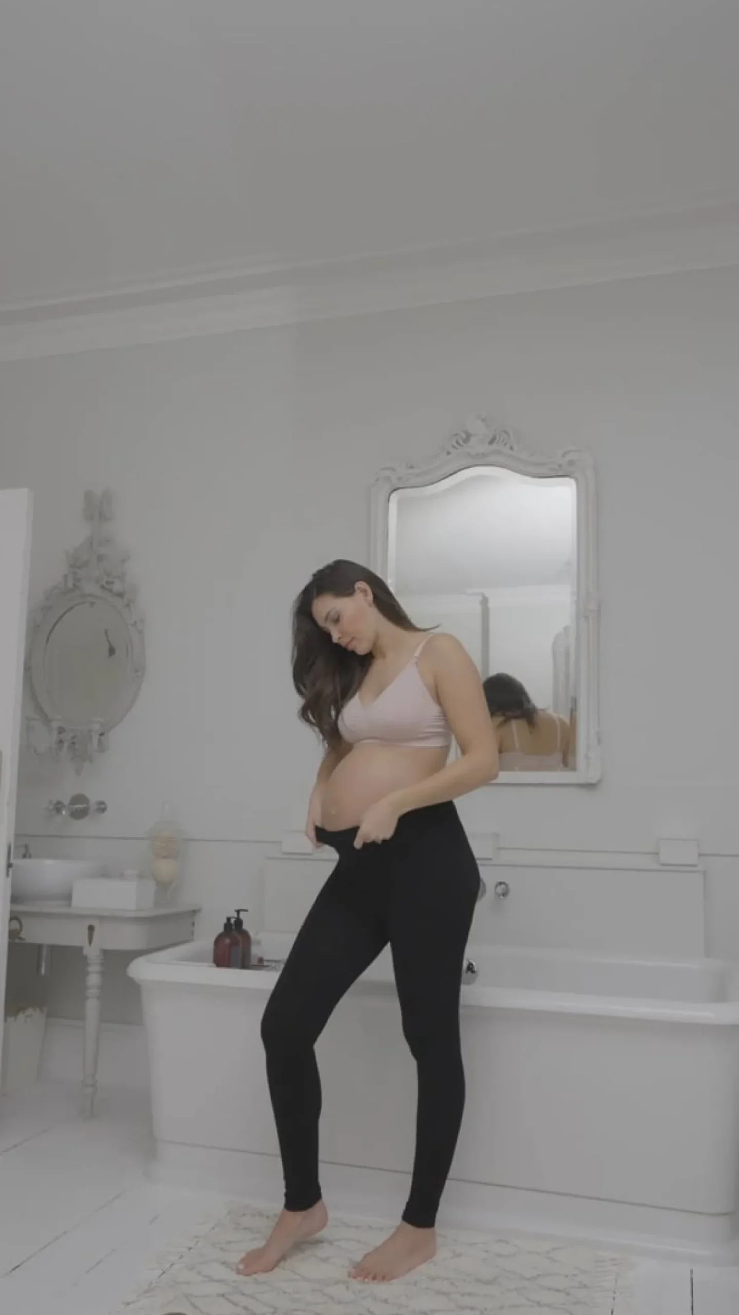 Shop Seraphine Tammy | Black Bamboo Over Bump Maternity Leggings