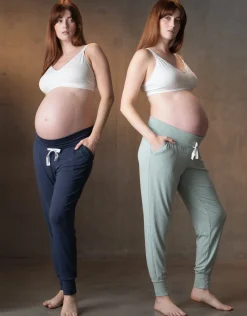 New Seraphine Tiana | Twin Pack Maternity Lounge Pants u2013 Navy & Sage