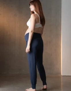 New Seraphine Tiana | Twin Pack Maternity Lounge Pants u2013 Navy & Sage