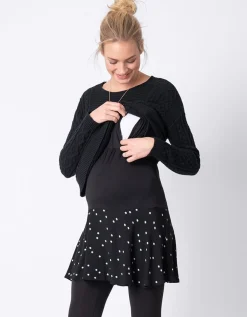 Best Seraphine Tiffany | Double Layer Maternity & Nursing Tunic Dress