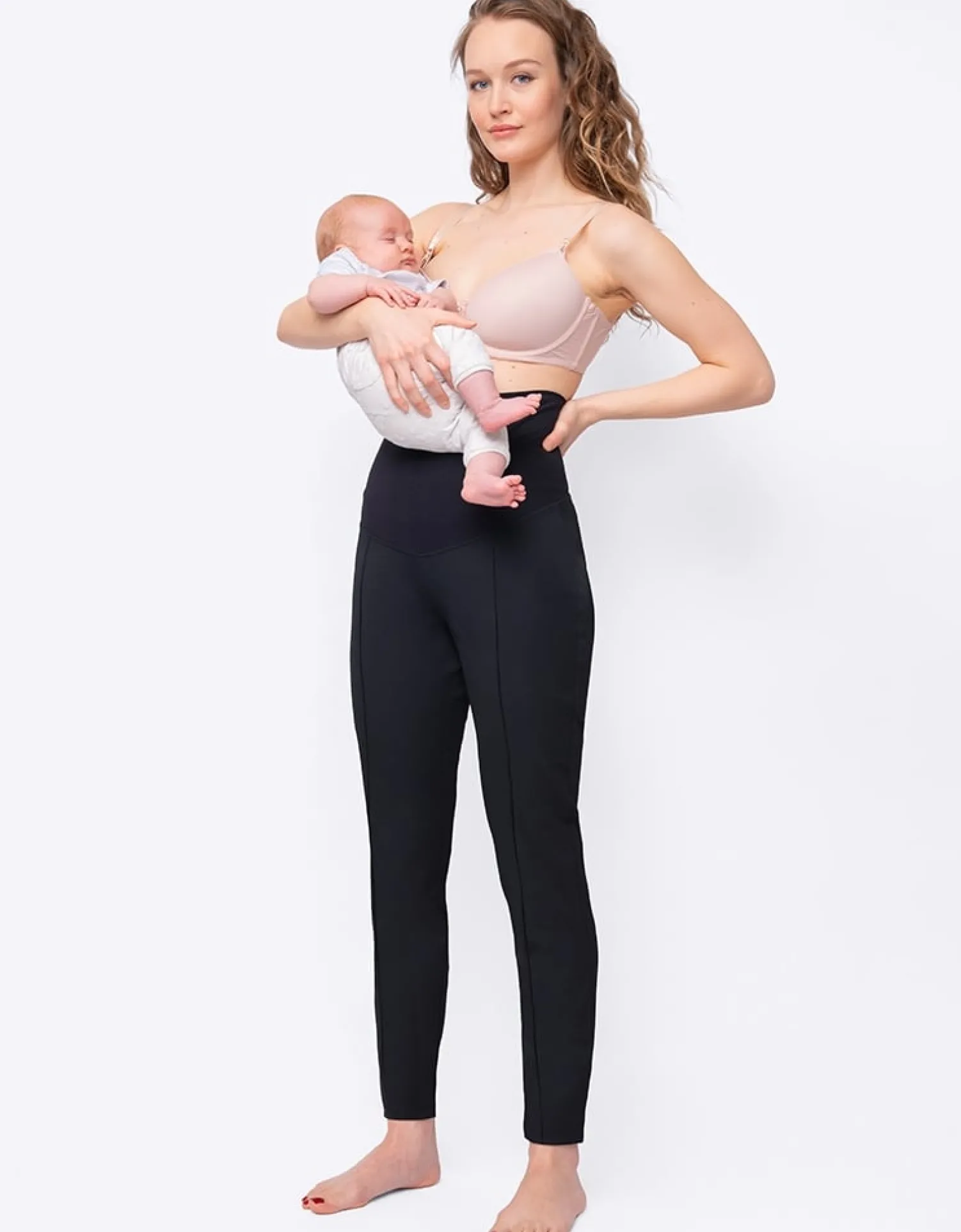 Store Seraphine Tiona | Black Post Maternity Shaping Pants