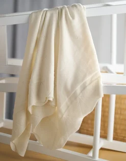 New Seraphine Toby | Ecru Cellular Baby Blanket