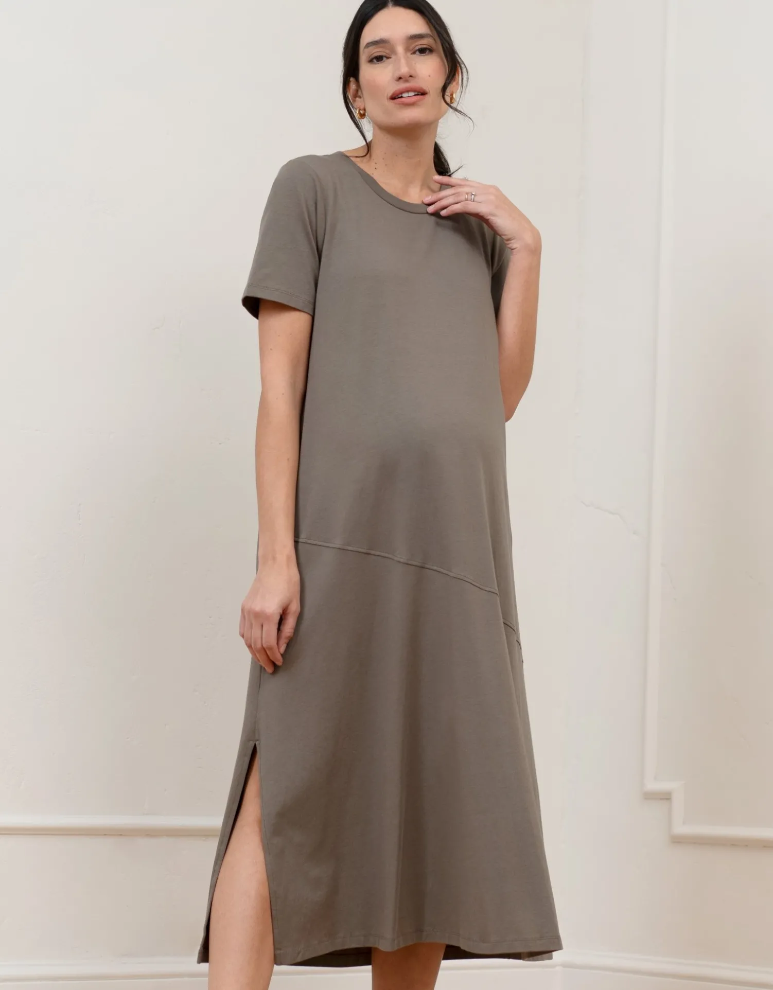 Cheap Seraphine Trace | Cotton Modal T-Shirt Maternity Dress