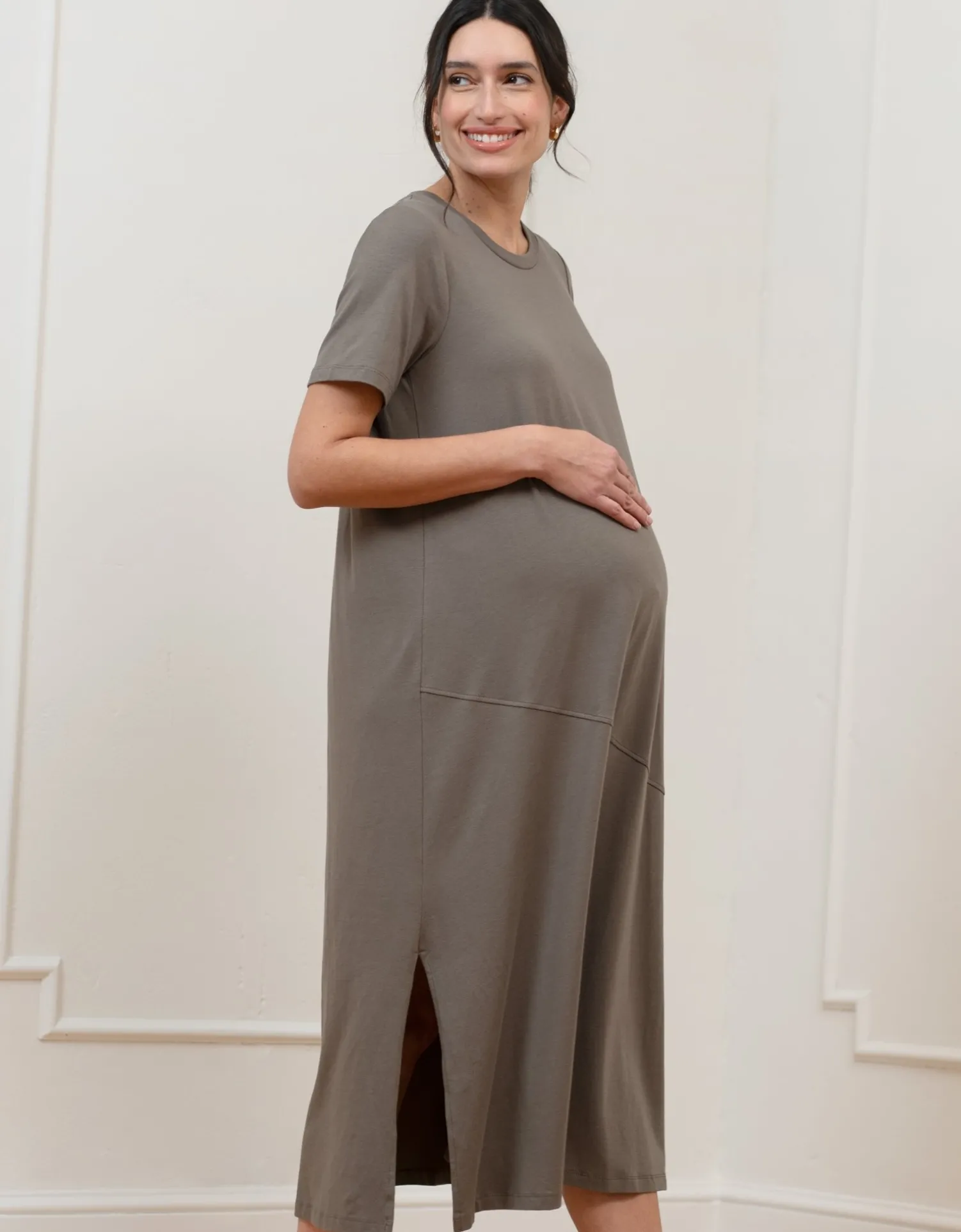 Cheap Seraphine Trace | Cotton Modal T-Shirt Maternity Dress