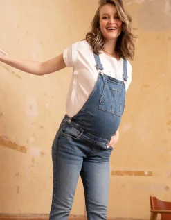 Hot Seraphine Trav | Light Wash Denim Maternity Overalls