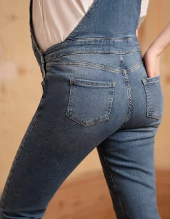 Hot Seraphine Trav | Light Wash Denim Maternity Overalls