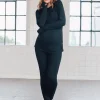 Sale Seraphine Violetta | Black Thermal Maternity & Nursing Top