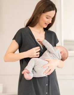 Flash Sale Seraphine Weston | Maternity Hospital Bag Midi Labor Gown in Organic Cotton