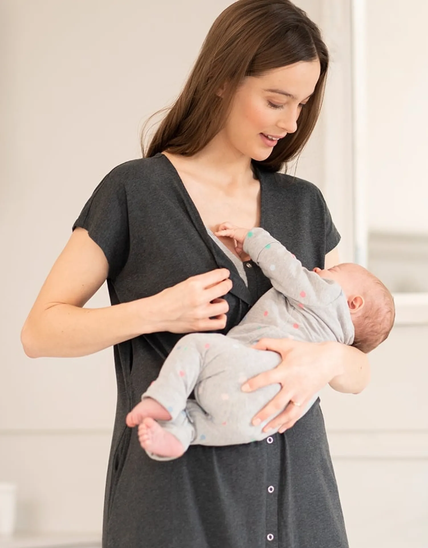 Flash Sale Seraphine Weston | Maternity Hospital Bag Midi Labor Gown in Organic Cotton