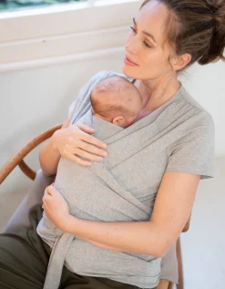 Best Seraphine Winifrid | Grey Cotton Short-Sleeve Skin to Skin Top