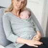 Best Seraphine Winifrid | Grey Cotton u00be Sleeve Skin to Skin Top