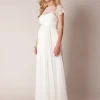 Shop Seraphine Yvette | Ivory Lace & Silk Maternity Gown