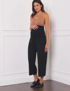 Fashion Seraphine Zaid | Ponte Roma Over Bump Palazzo Maternity Pants