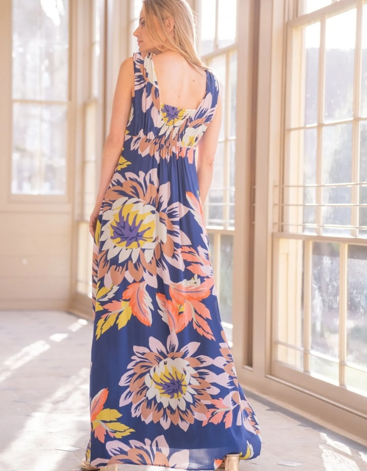 Hot Seraphine Zeta | Seasonal Blooms Maternity & Nursing Maxi Dress