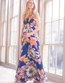 Hot Seraphine Zeta | Seasonal Blooms Maternity & Nursing Maxi Dress