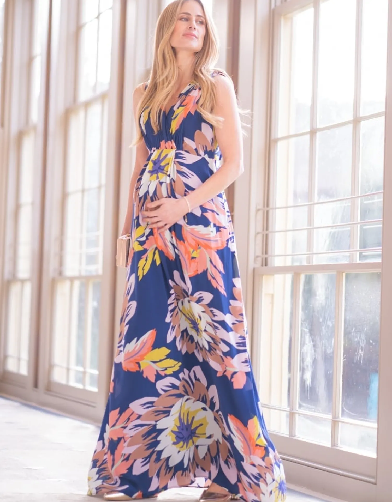 Hot Seraphine Zeta | Seasonal Blooms Maternity & Nursing Maxi Dress