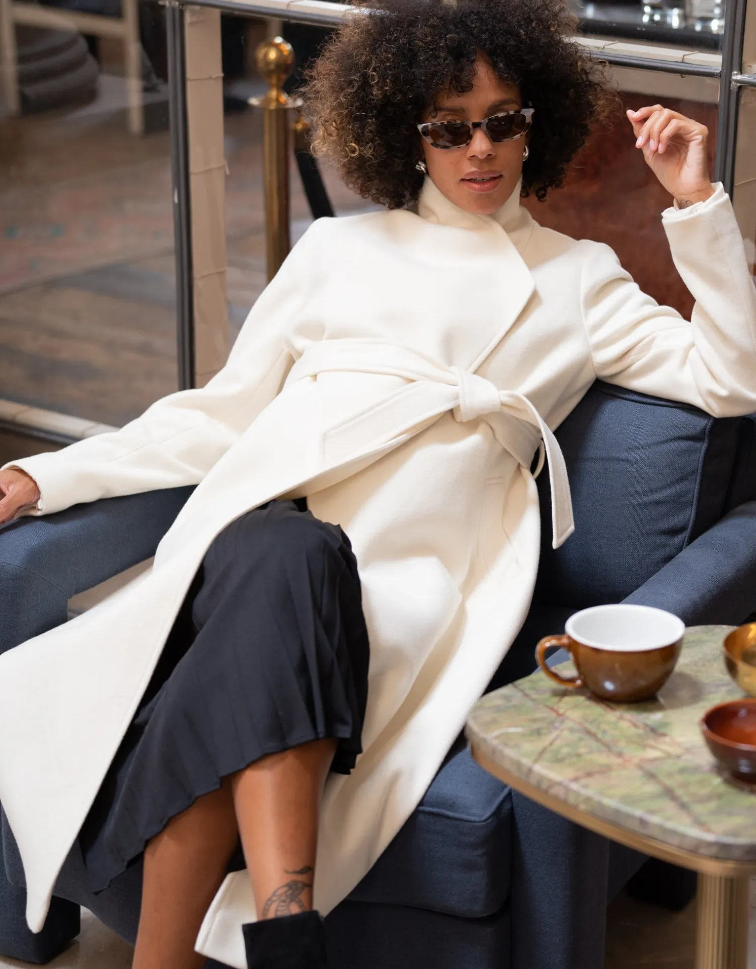 Best Seraphine Zophie | Wool Blend Wrap Maternity Coat